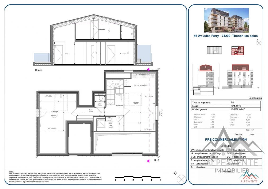 Vente Appartement à Thonon-les-Bains 4 pièces