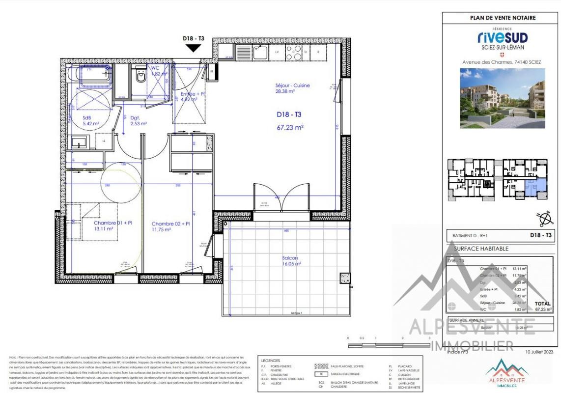 Vente Appartement à Sciez 3 pièces