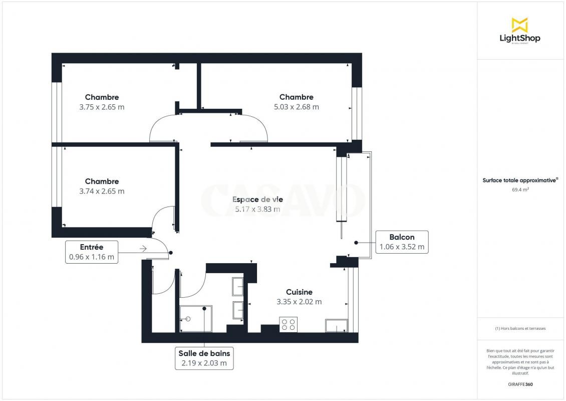 Vente Appartement à Bron 4 pièces