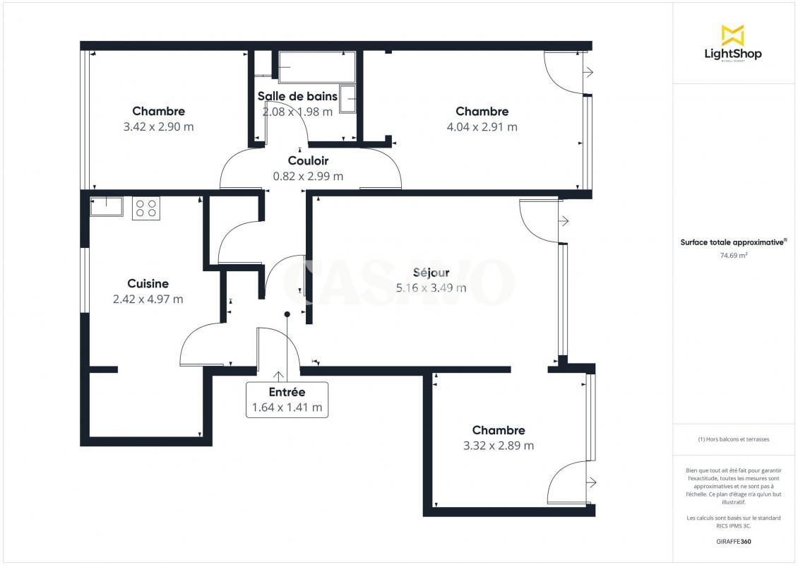 Vente Appartement à Caluire-et-Cuire 4 pièces