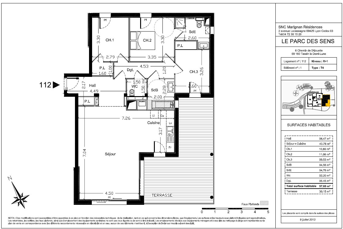 Location Appartement à Tassin-la-Demi-Lune 4 pièces