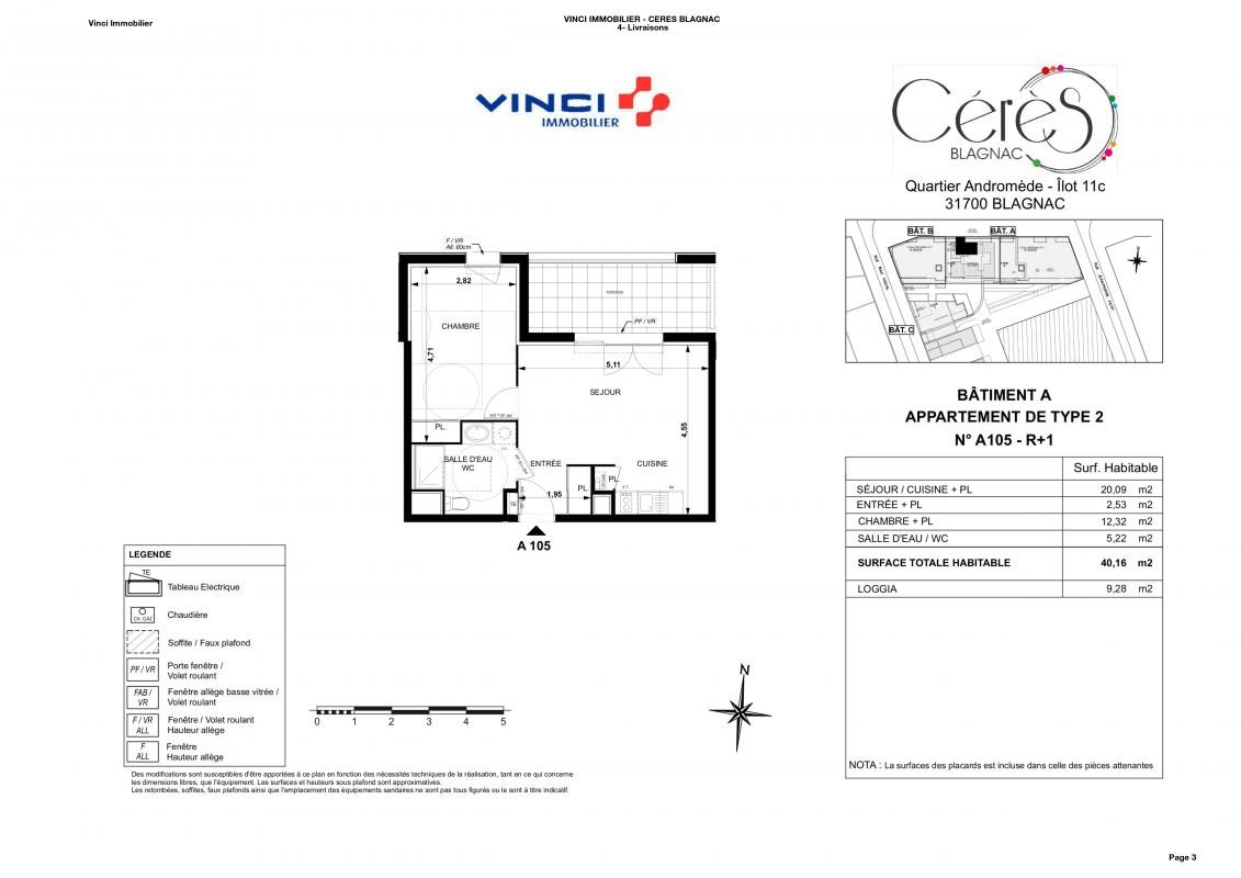 Location Appartement à Blagnac 2 pièces