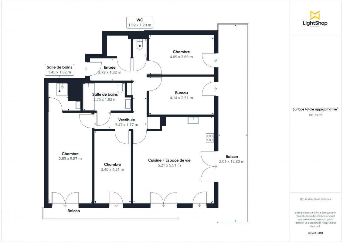 Vente Appartement à Nanterre 5 pièces