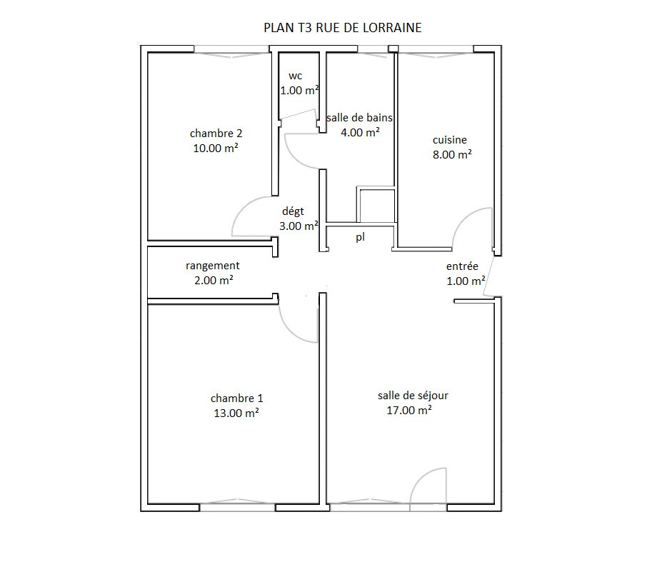 Location Appartement à Rethel 3 pièces