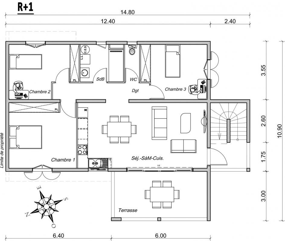 Vente Appartement à Saint-André 4 pièces