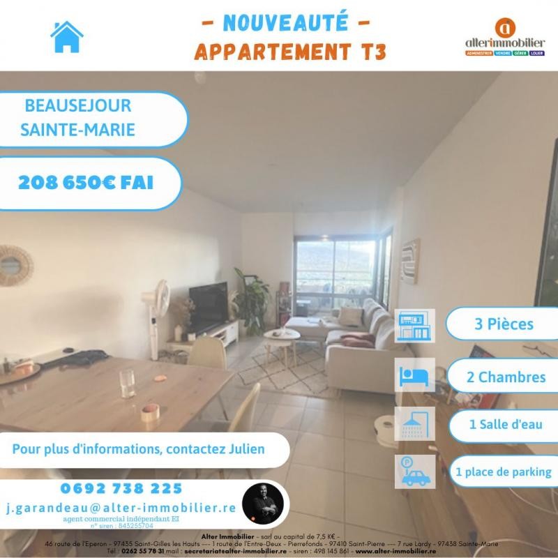 Vente Appartement à Sainte-Marie 3 pièces