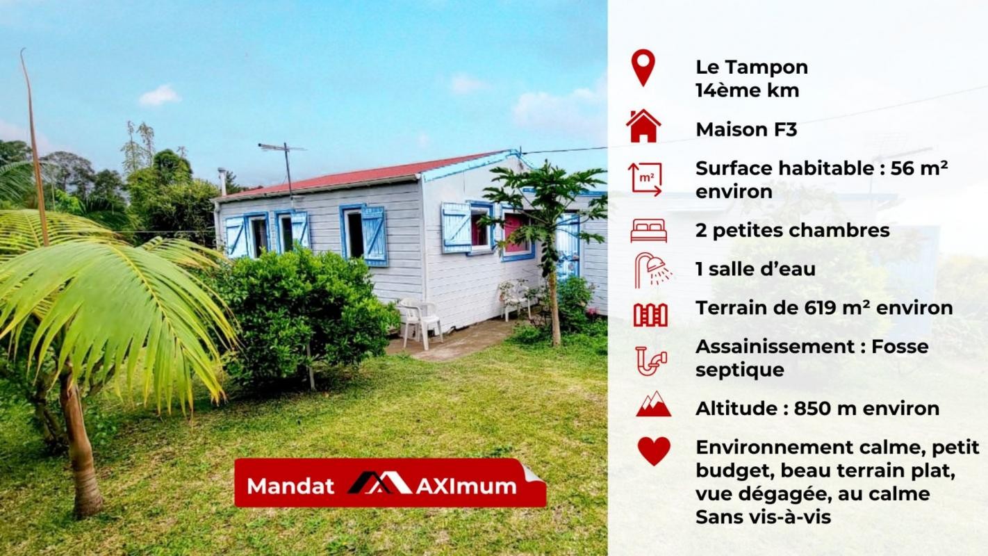 Vente Maison à le Tampon 3 pièces