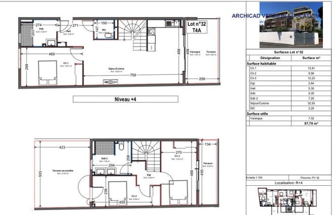 Location Appartement à Saint-Denis 4 pièces