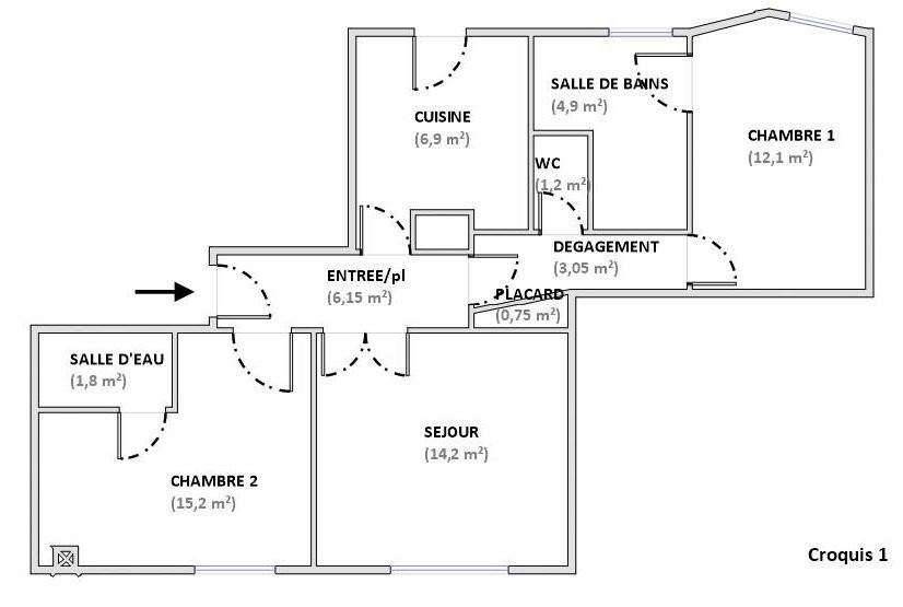 Location Appartement à Paris Vaugirard 15e arrondissement 3 pièces