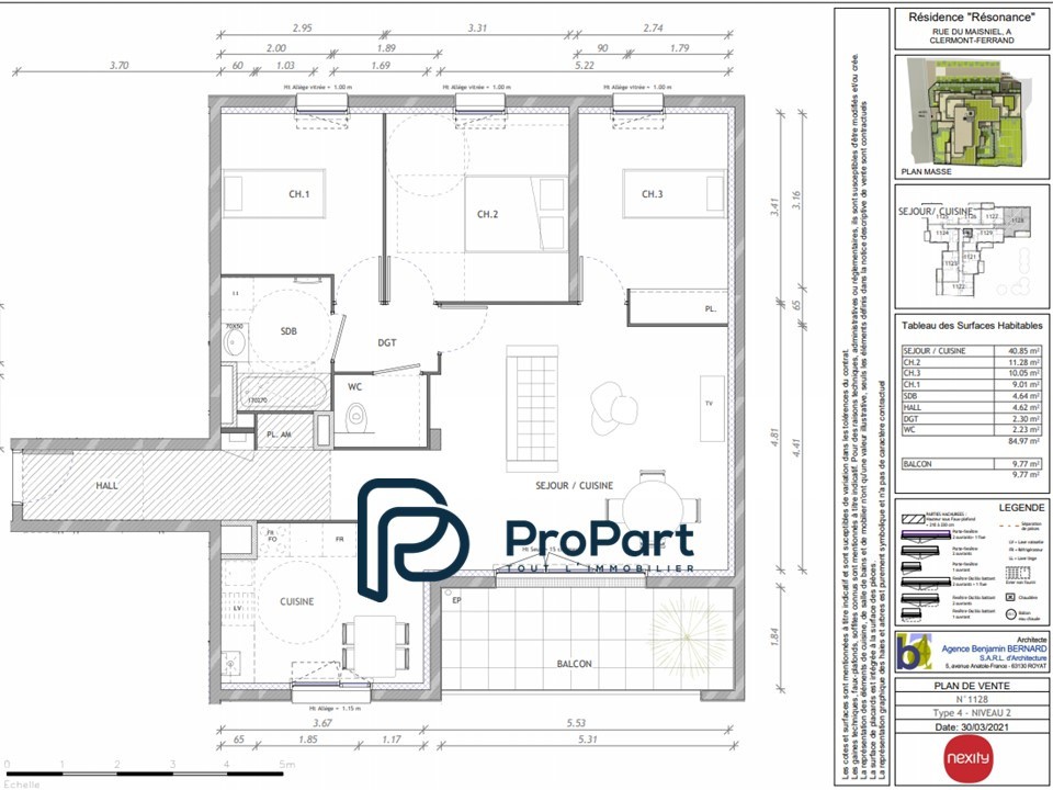 Vente Appartement à Clermont-Ferrand 4 pièces