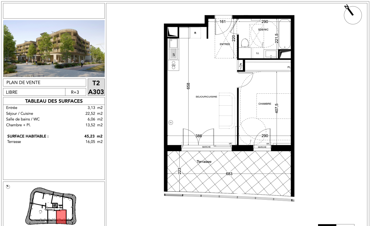 Vente Appartement à Saint-Jean-de-Védas 2 pièces