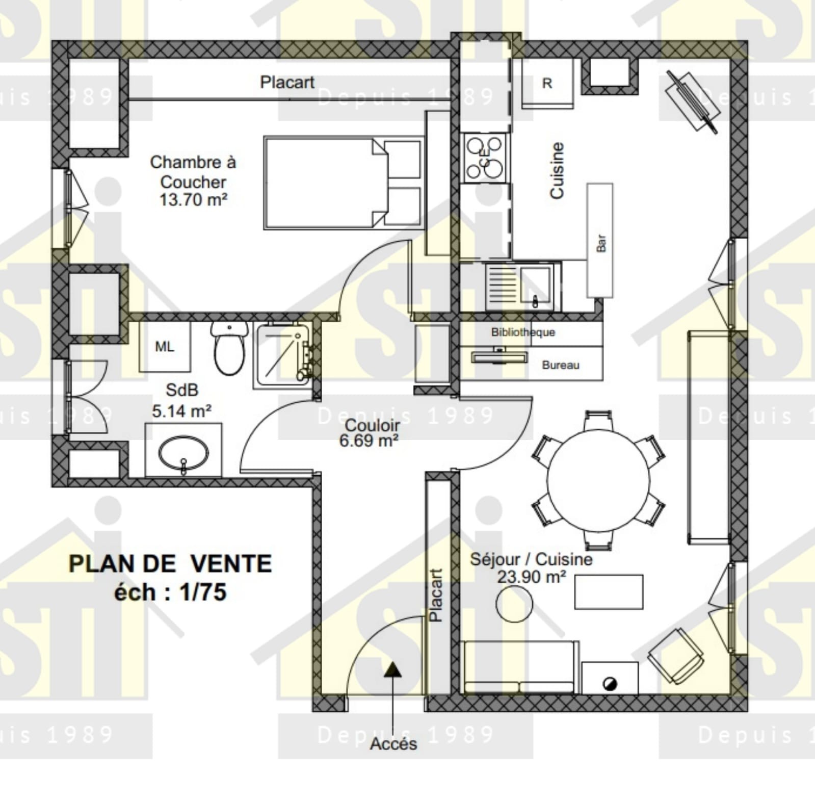 Vente Appartement à Paris Observatoire 14e arrondissement 3 pièces