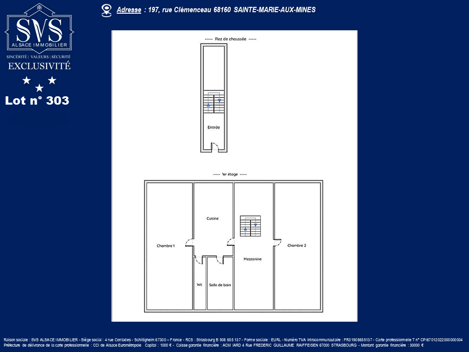 Vente Appartement à Sainte-Marie-aux-Mines 3 pièces