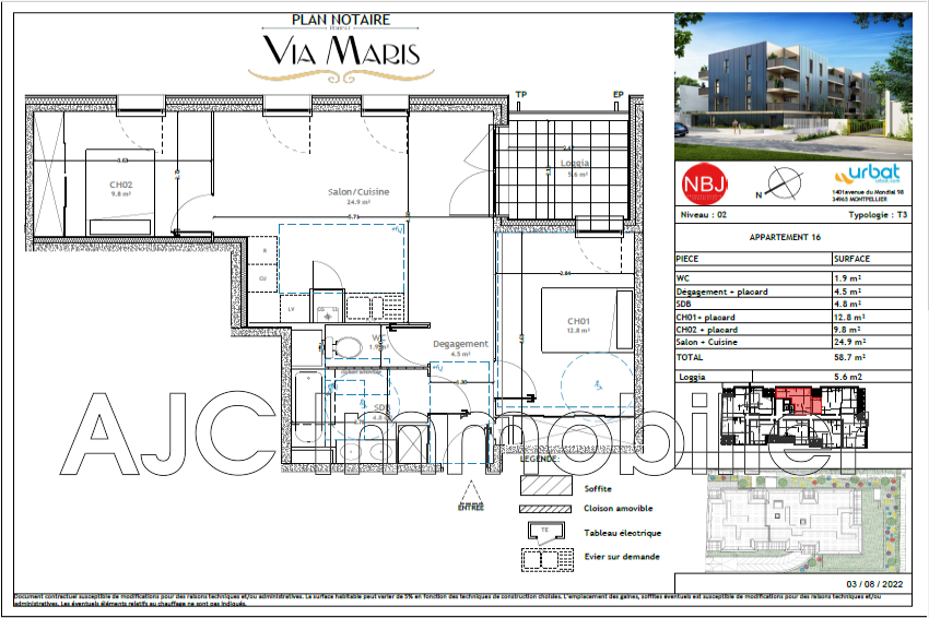 Vente Appartement à Lattes 3 pièces