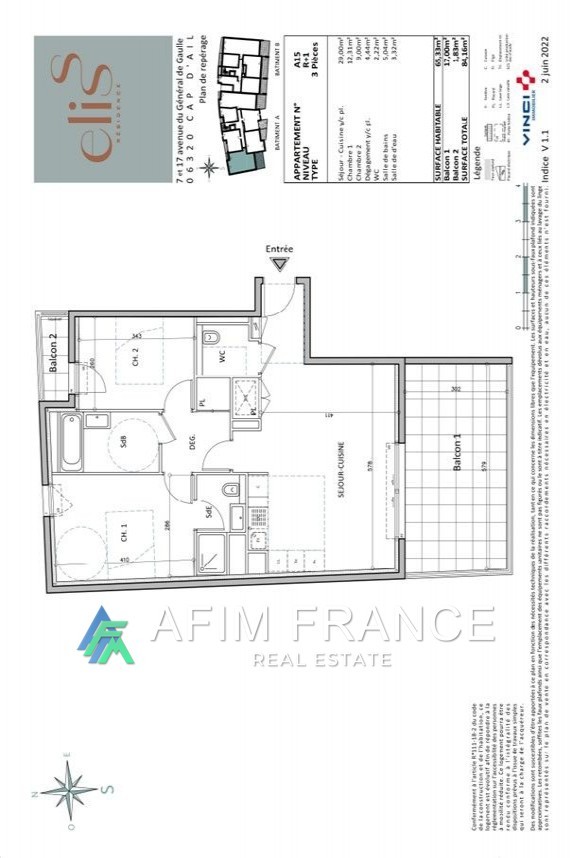 Vente Appartement à Cap-d'Ail 3 pièces