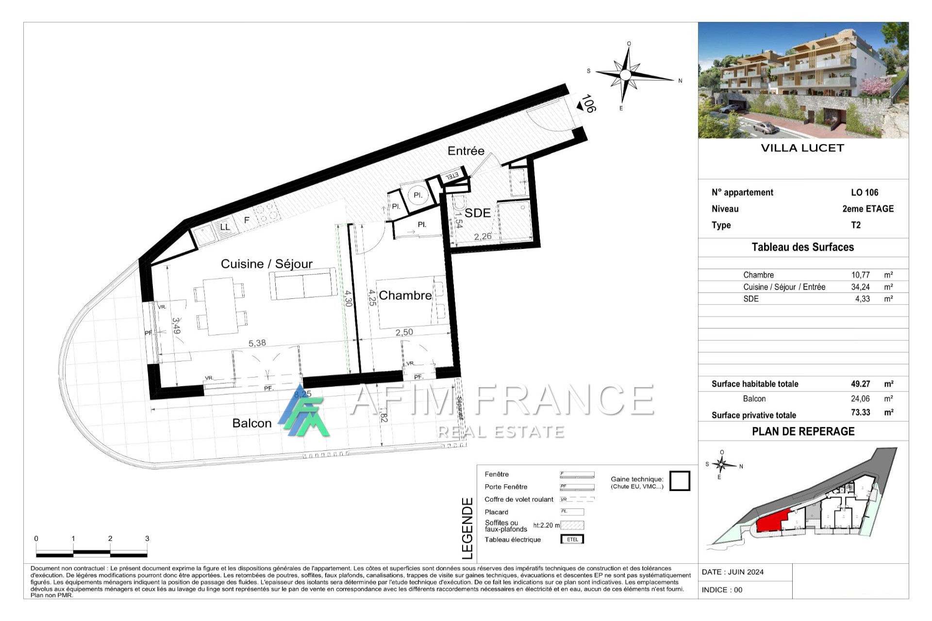 Vente Appartement à Beausoleil 2 pièces