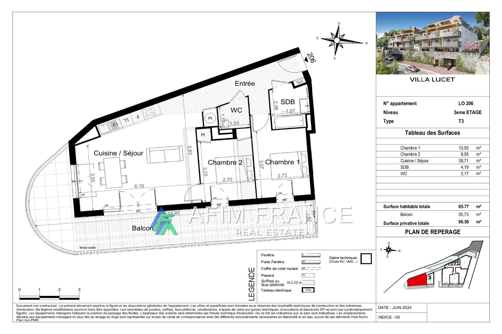 Vente Appartement à Beausoleil 3 pièces