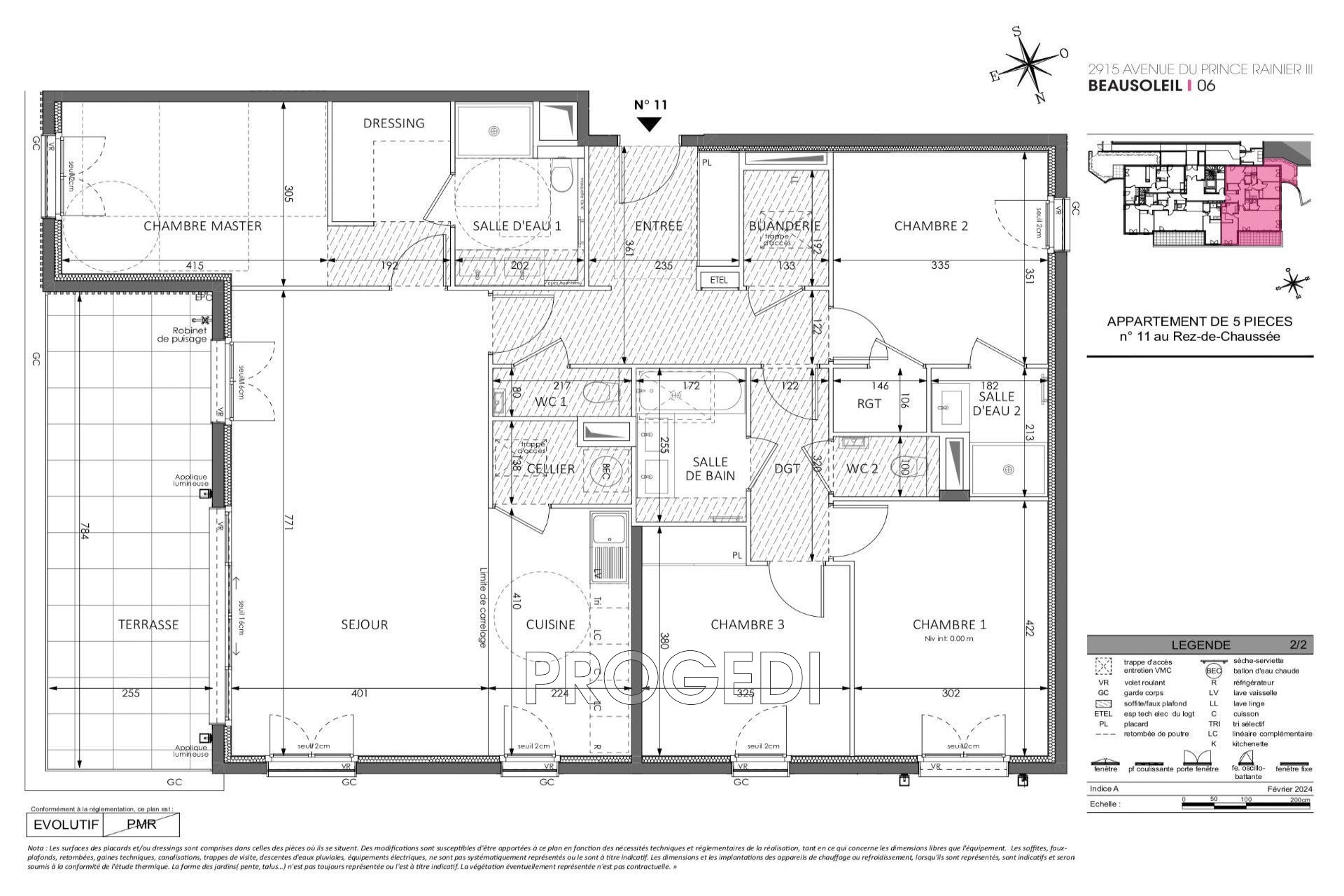 Vente Appartement à Beausoleil 5 pièces