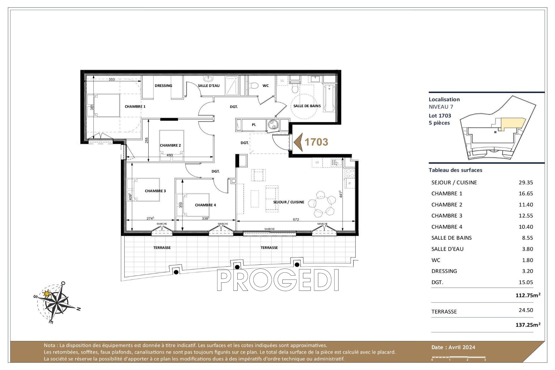 Vente Appartement à Beausoleil 5 pièces