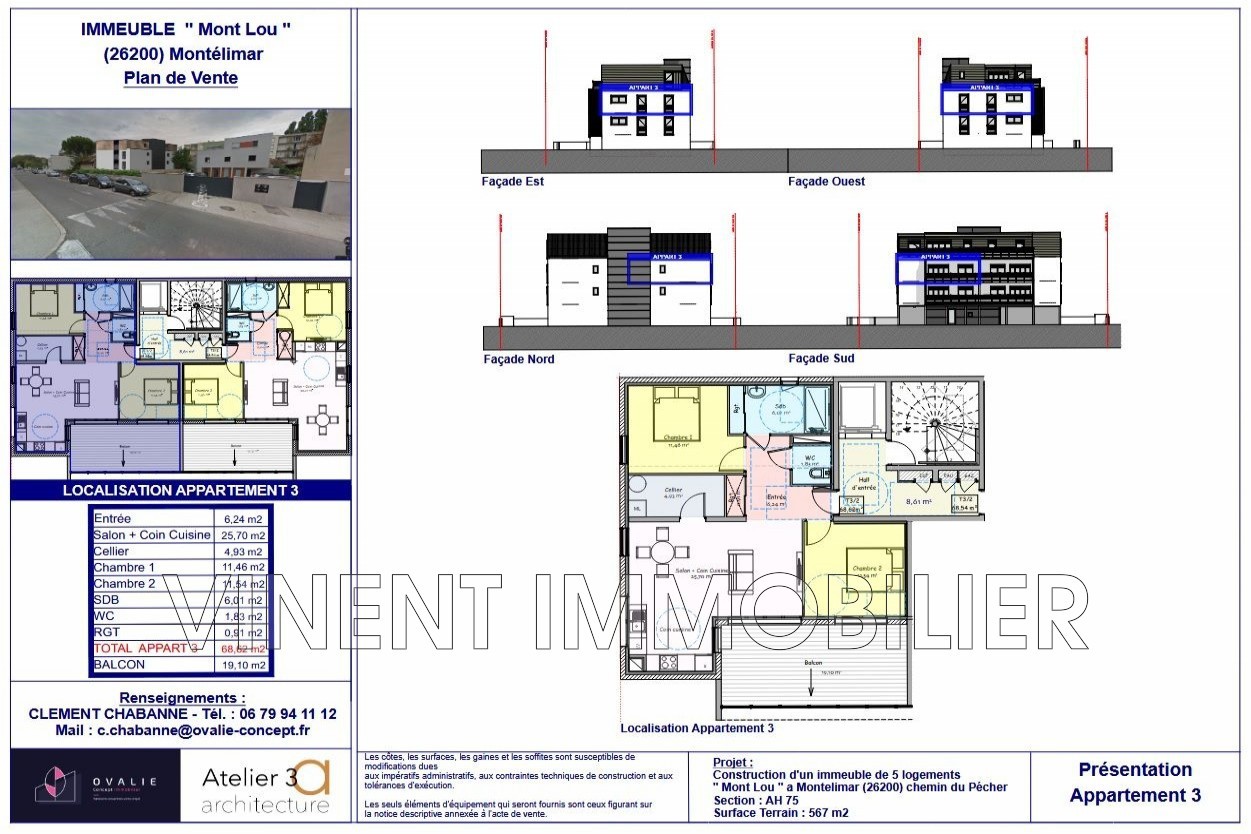 Vente Appartement à Montélimar 3 pièces