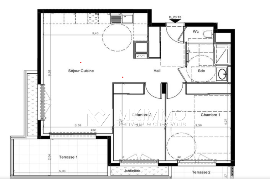 Vente Appartement à Cagnes-sur-Mer 3 pièces