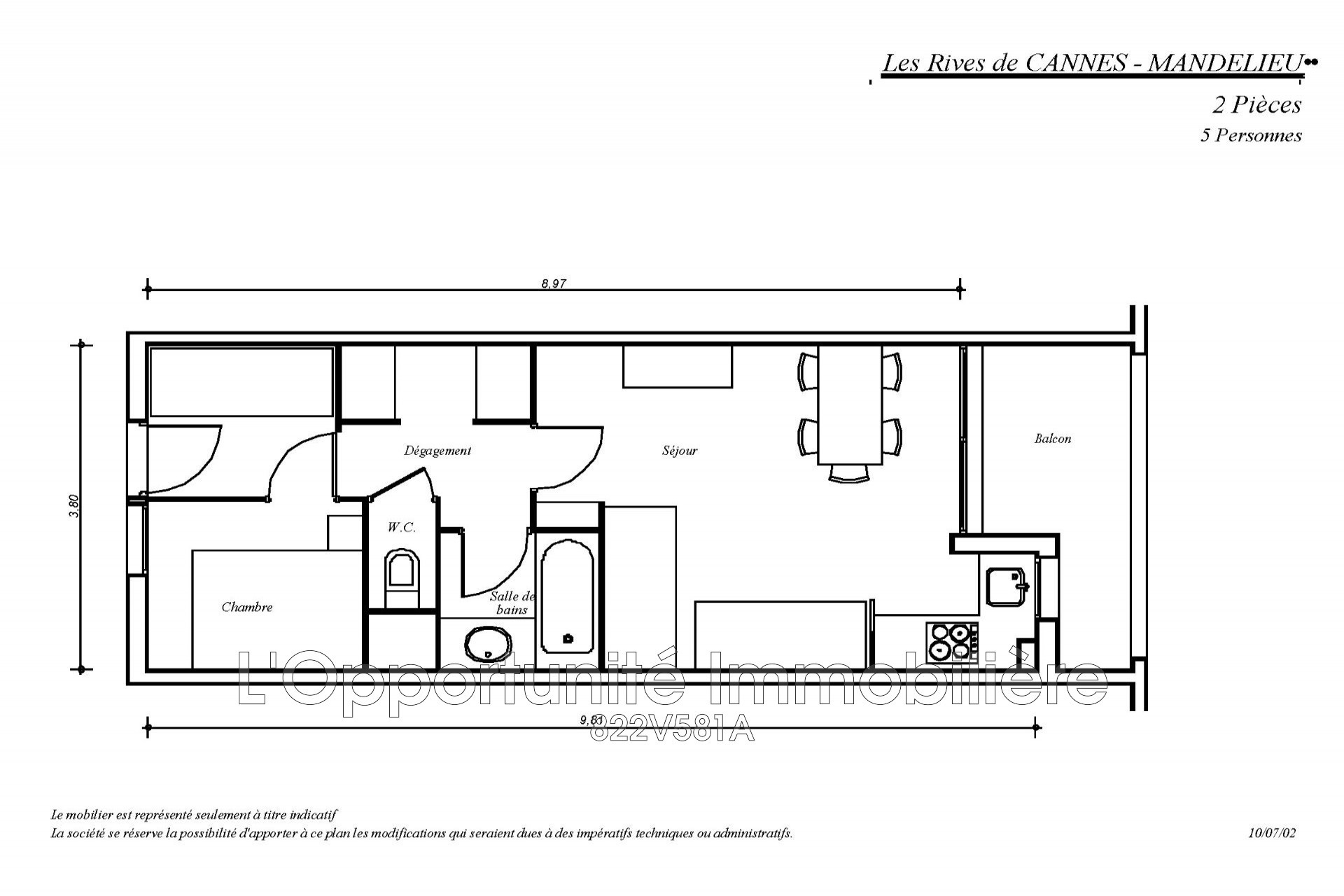 Vente Appartement à Mandelieu-la-Napoule 2 pièces