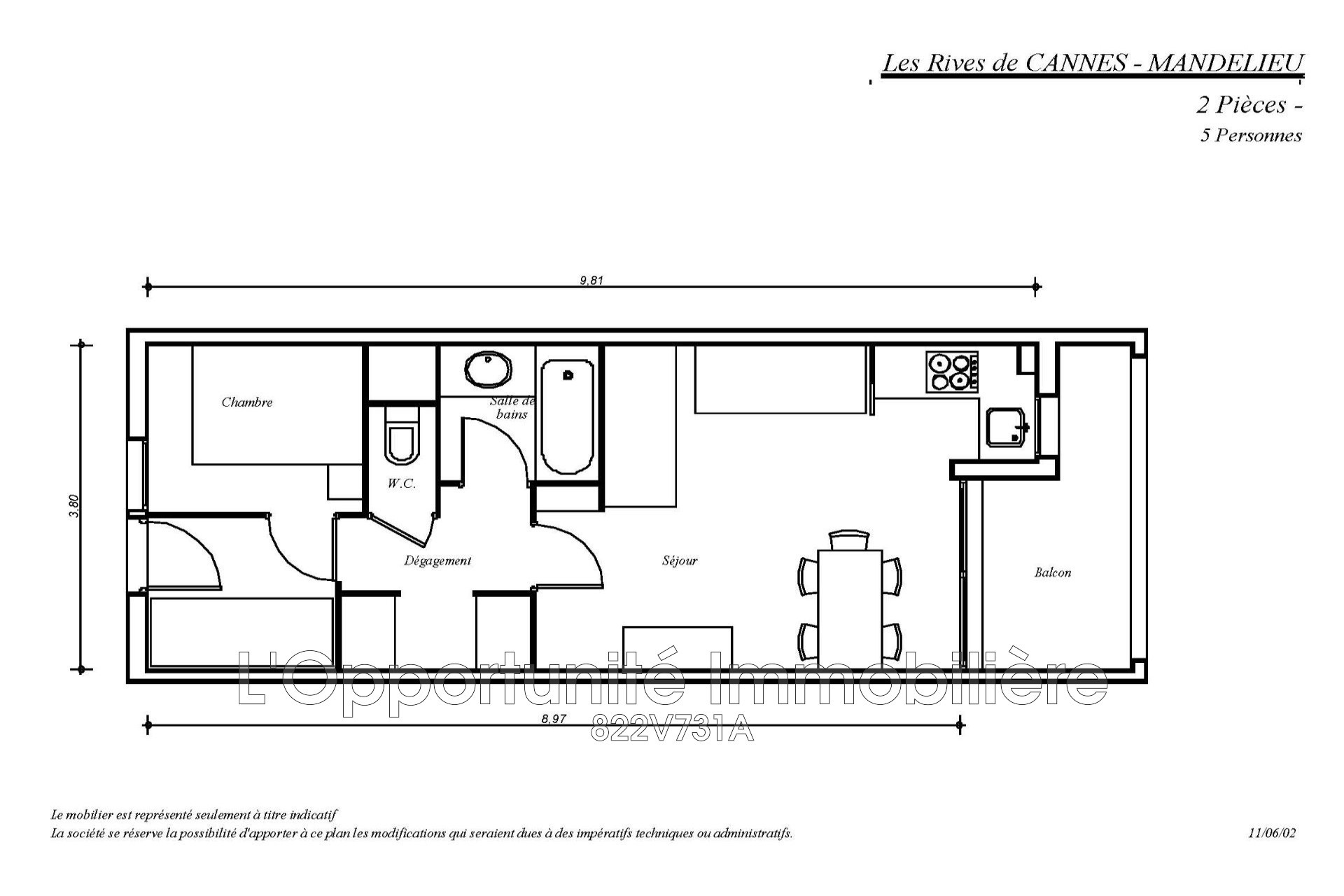 Vente Appartement à Mandelieu-la-Napoule 2 pièces