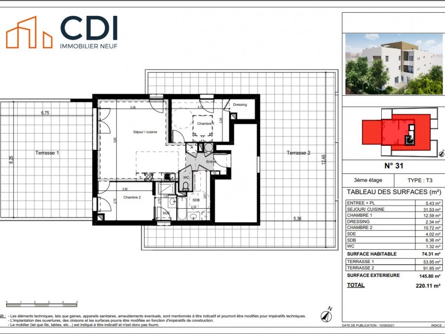 Vente Appartement à Castelnau-le-Lez 3 pièces