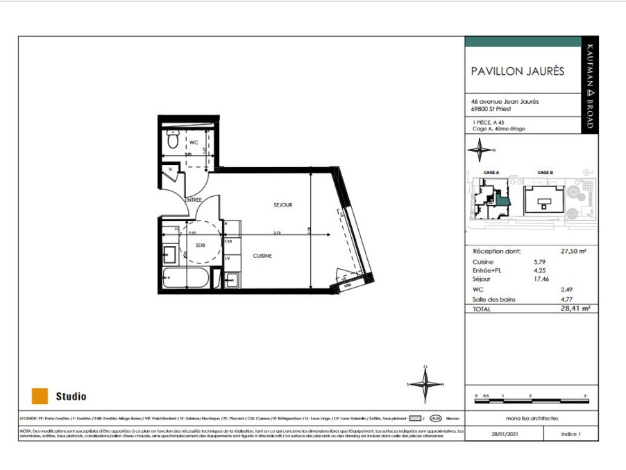 Vente Appartement à Saint-Priest 1 pièce