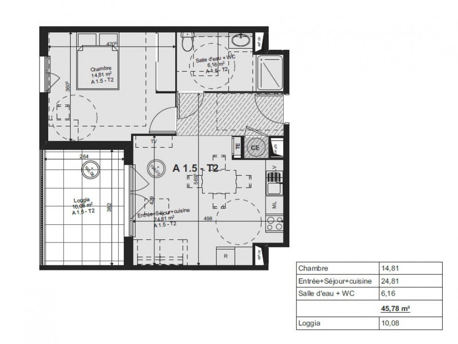 Vente Appartement à Saint-Orens-de-Gameville 2 pièces