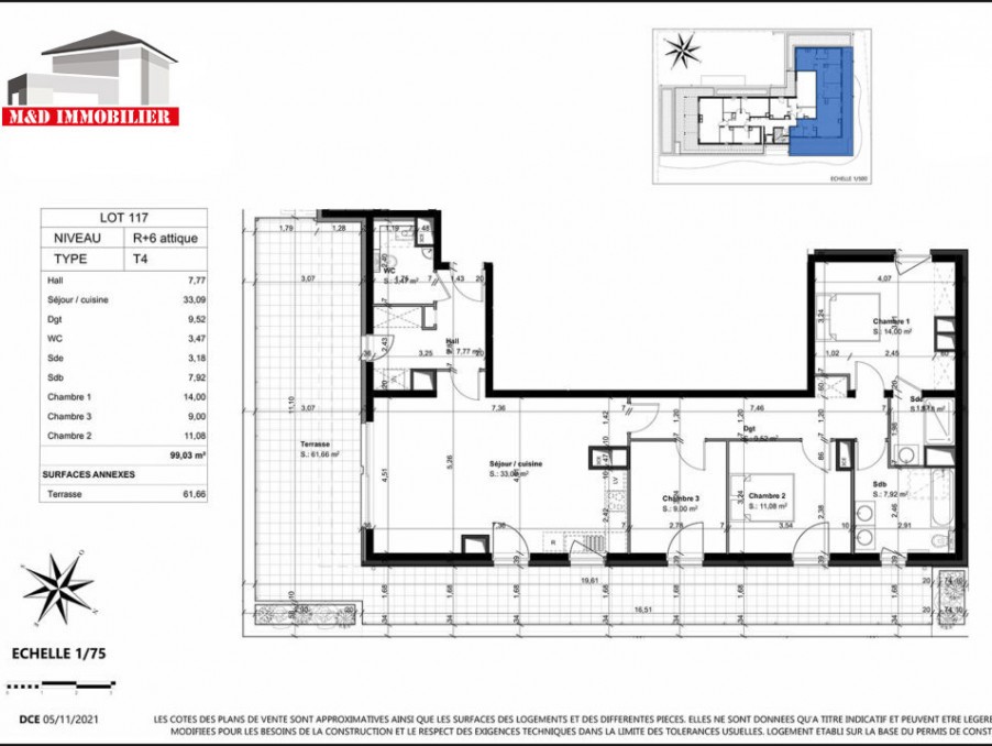 Vente Appartement à Saint-Louis 4 pièces