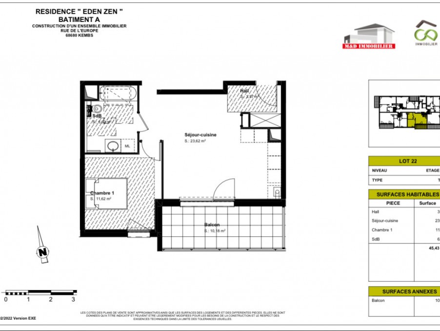 Vente Appartement à Kembs 2 pièces