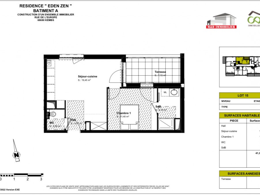 Vente Appartement à Kembs 2 pièces