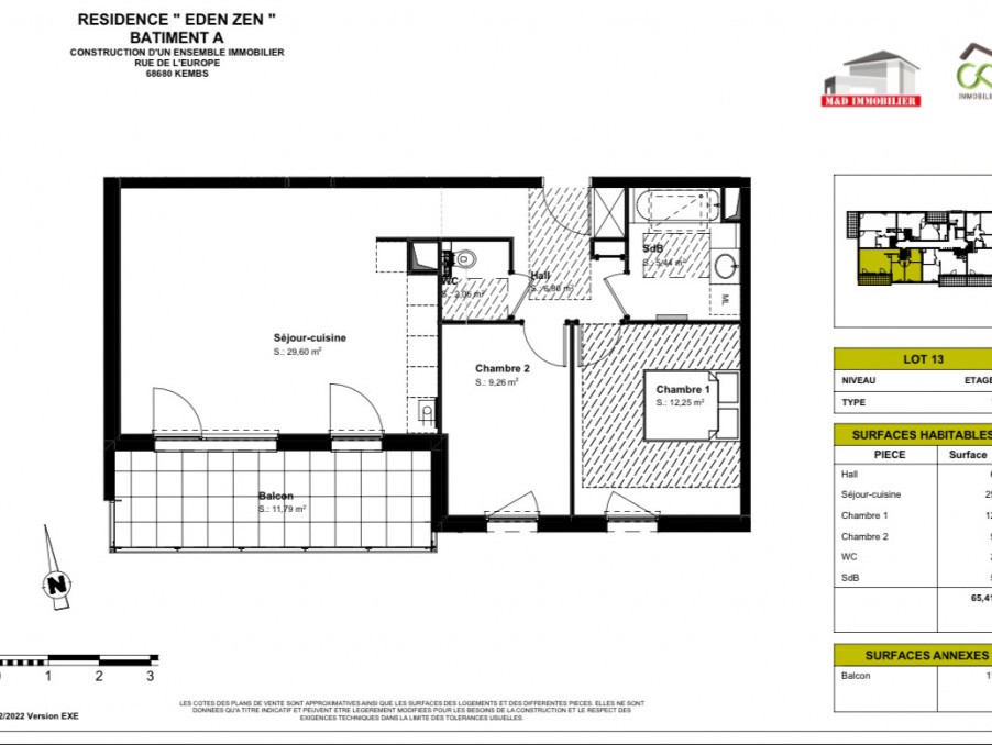 Vente Appartement à Kembs 3 pièces