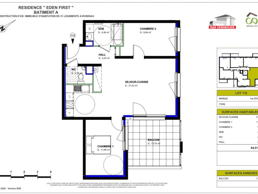 Vente Appartement à Rosenau 3 pièces