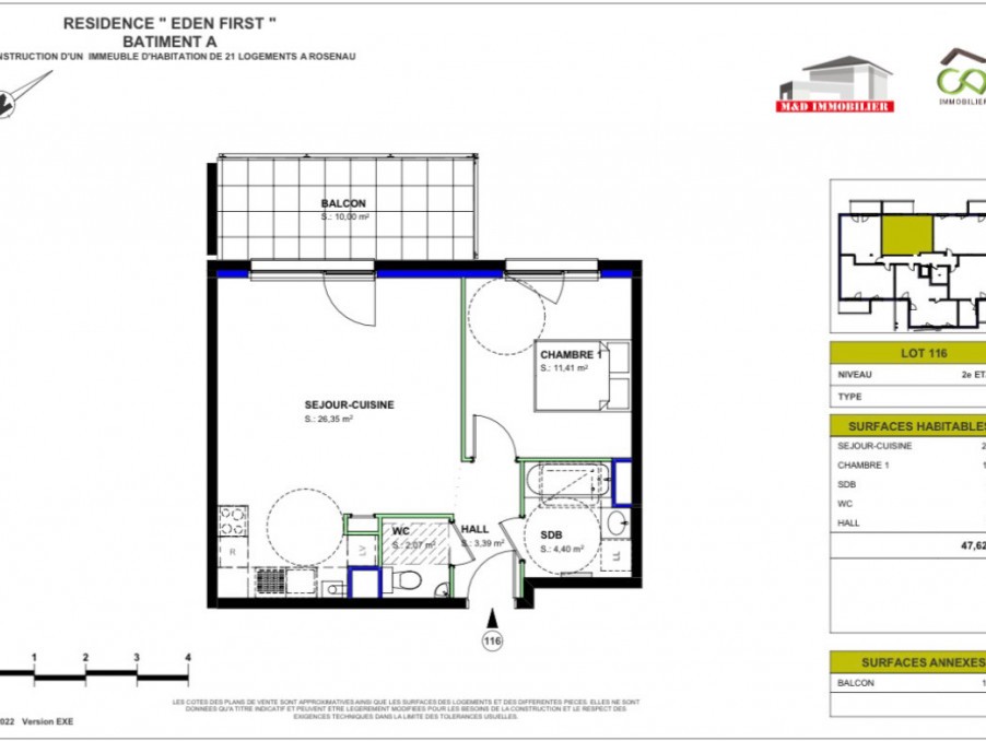 Vente Appartement à Rosenau 2 pièces