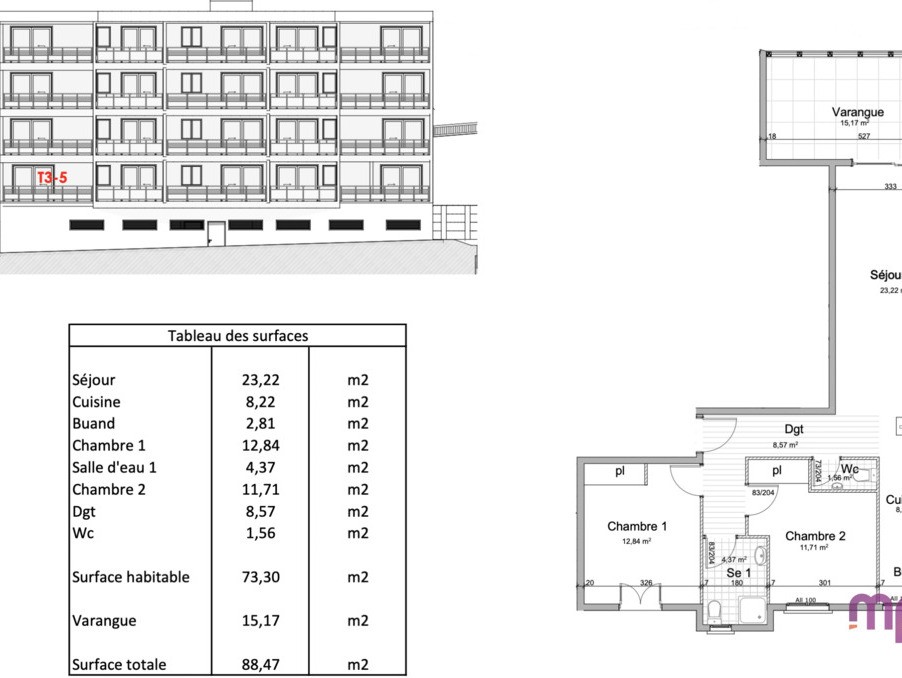 Vente Appartement à le Lamentin 3 pièces