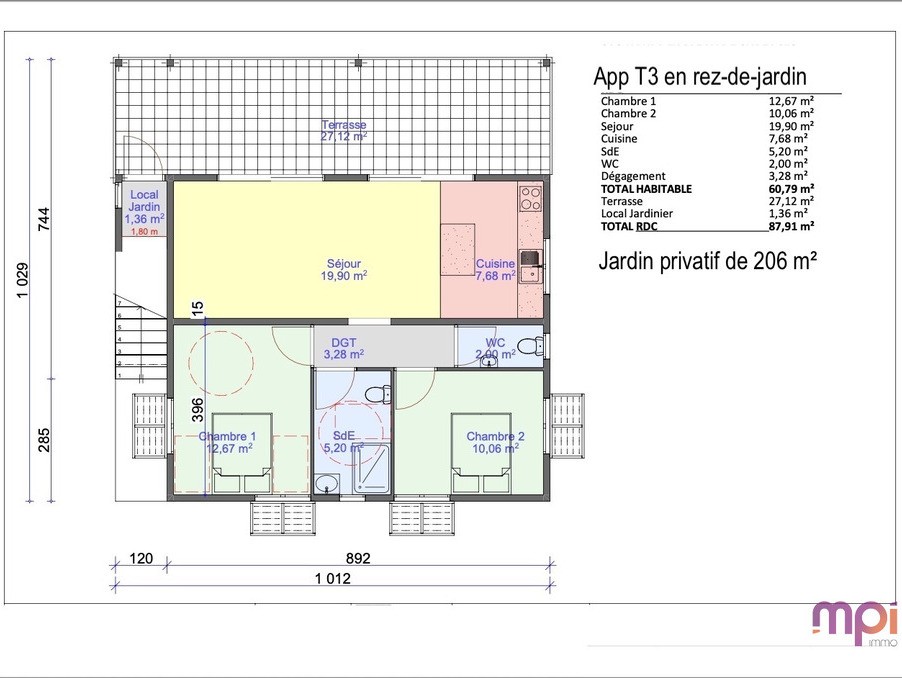 Vente Appartement à Rivière-Salée 3 pièces