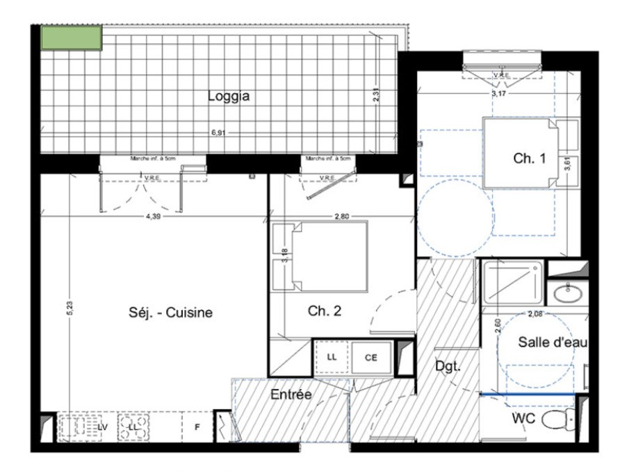 Vente Appartement à Narbonne 3 pièces