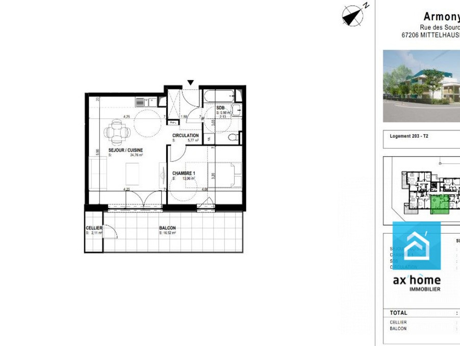 Neuf Appartement à Mittelhausbergen 2 pièces