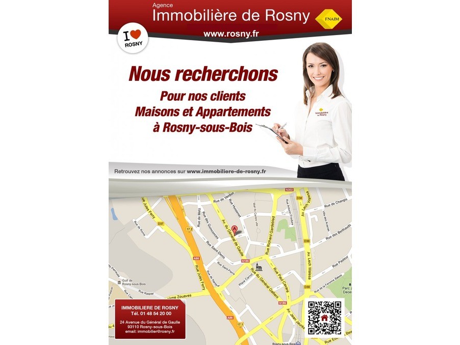 Vente Appartement à Rosny-sous-Bois 3 pièces