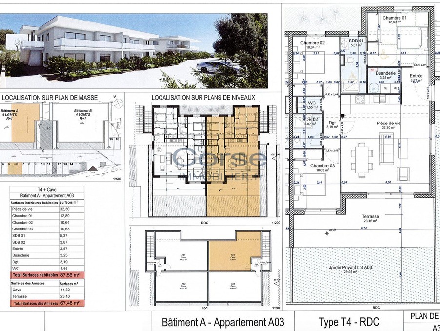 Neuf Appartement à Grosseto-Prugna 4 pièces