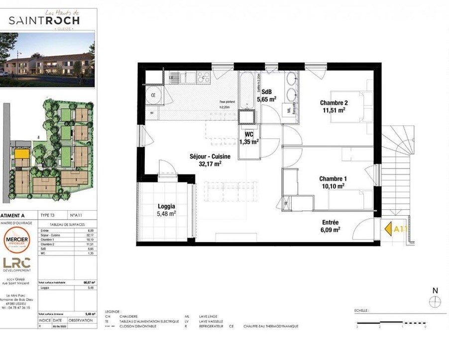 Vente Appartement à Gleizé 3 pièces