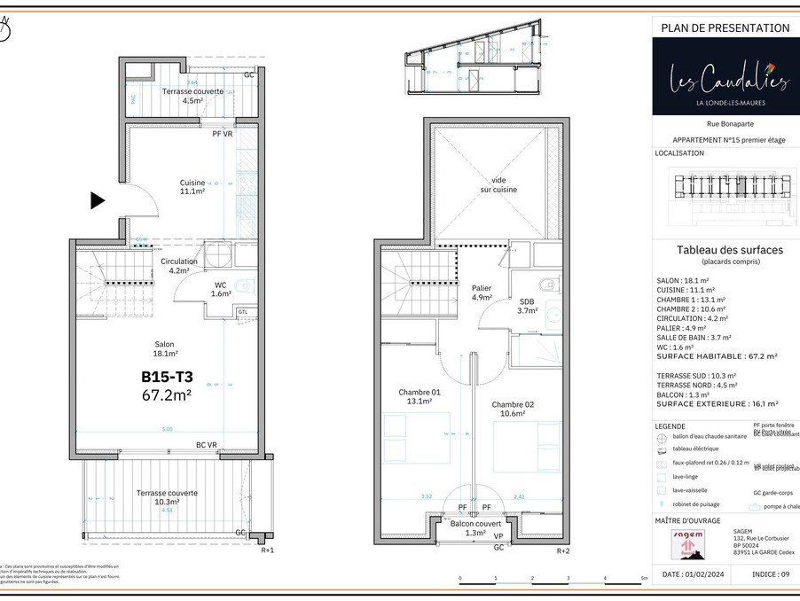 Vente Appartement à la Londe-les-Maures 3 pièces