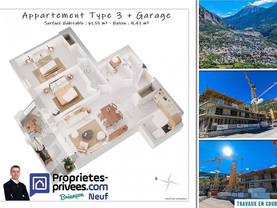 Vente Appartement à Briançon 3 pièces