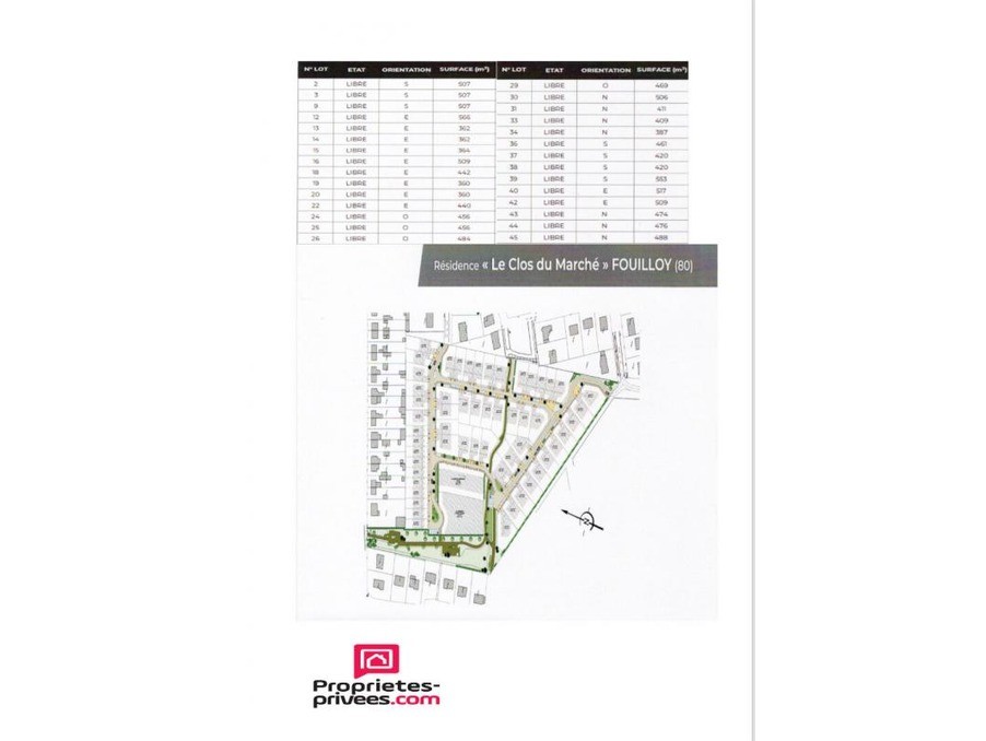 Vente Terrain à Fouilloy 0 pièce