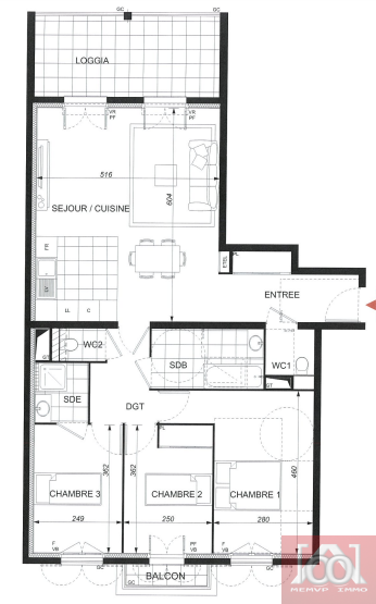 Vente Appartement à Wissous 4 pièces