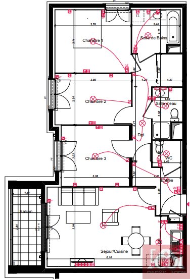 Vente Appartement à le Blanc-Mesnil 4 pièces