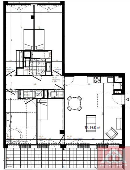 Vente Appartement à Massy 5 pièces