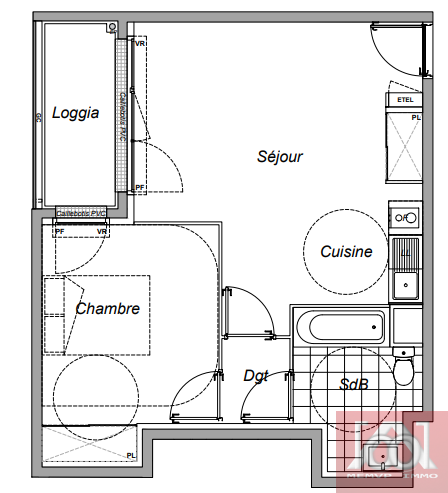 Vente Appartement à Dammarie-les-Lys 2 pièces